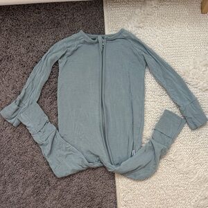 Little Sleepies Sage Green Zippered Pajamas